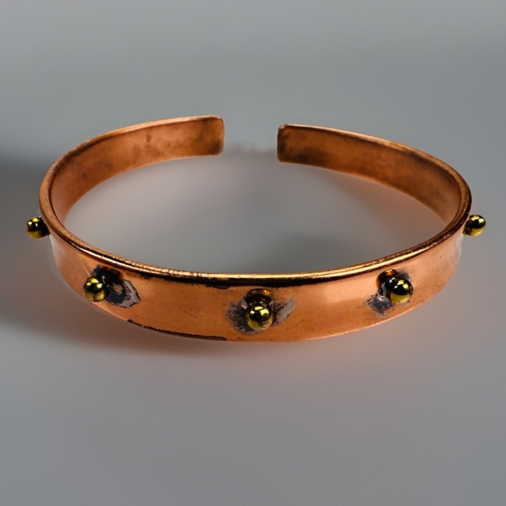 Vintage Rose Coppertone Cuff Bracelet